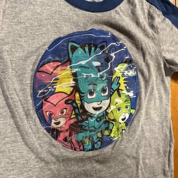 PJ Masks Hologram T-shirt (Boys 5T / NP5) Gray & Blue Graphic Tee - Picture 2 of 5
